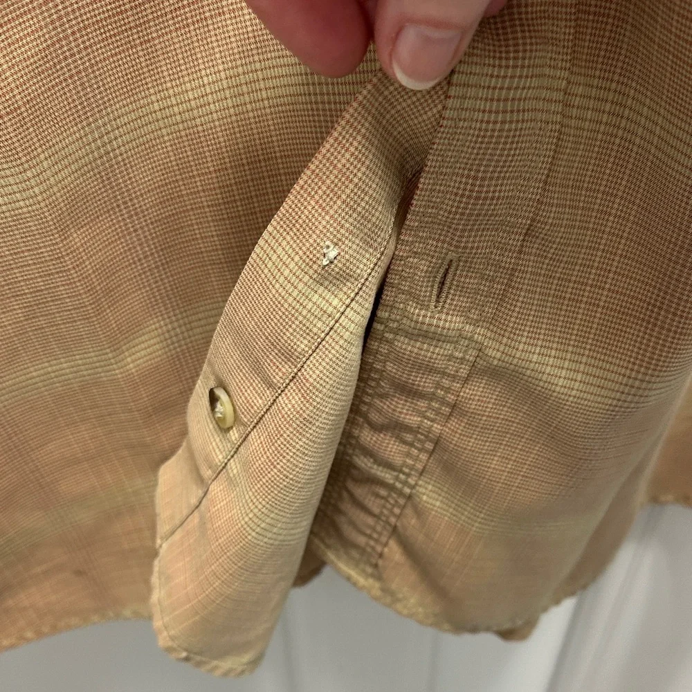 The North Face Men's Casual Tan Button Down Shirt